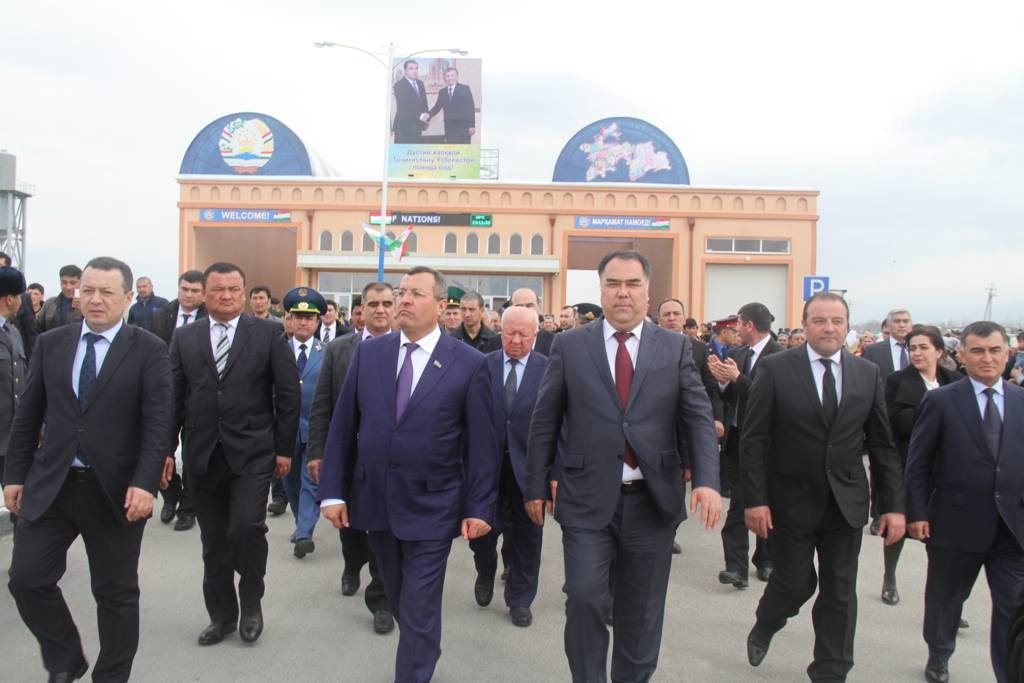 Церемония открытия пограничного пункта «Саразм» (Пенджикент) - «Джартеппа (Самарканд)