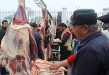 Говядина - 25 сомони, рис - 6 сомони…