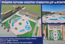 Исфара: Начато строительство площади Государственного флага