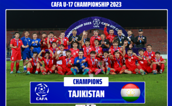 Юношеская сборная Таджикистана стала победителем чемпионата CAFA-2023