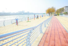 На правом берегу Сырдарьи в Худжанде строят пешеходную дорожку до парка «Победы»