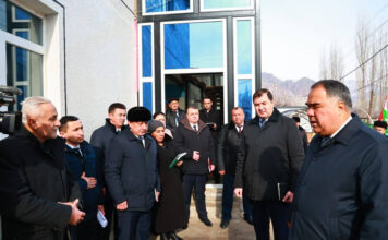 Председатель Согдийской области ознакомился с ходом благоустройства в Адрасмане