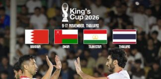 Сборная Таджикистана выступит на международном турнире «King’s Cup 2026» в Таиланде