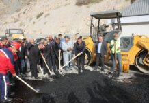 В Айни начали первый этап асфальтирования дороги к Искандеркулю